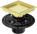 EXF Square Shower Drain 6 Inch Brushed Gold by EXF