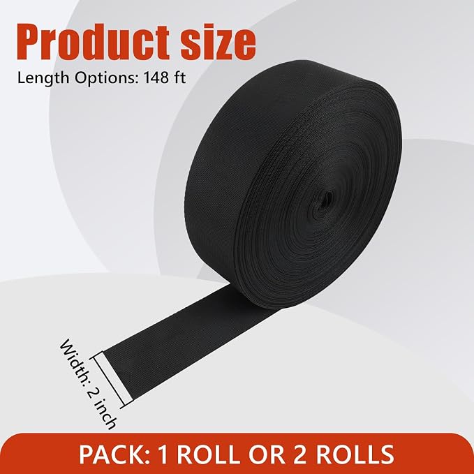 148Ft HVAC Duct Strap 2pcs, Tight-Weave Nylon Duct Support Webbing, Heavy Duty - Image 3