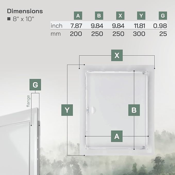Vent Systems Access Panel for Drywall 8 x 10 Inch - Image 2