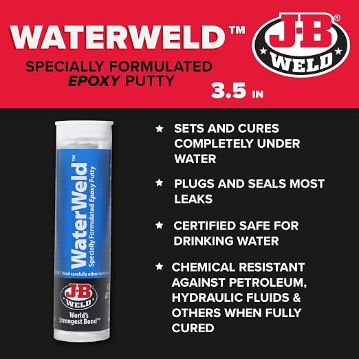 J-B Weld 8277 WaterWeld Epoxy Putty Stick - 2 oz. - Image 2