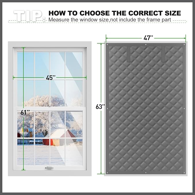 Thermal Window Cover, Window Covers Fits Up to 3 x 5 Ft Window - Image 3
