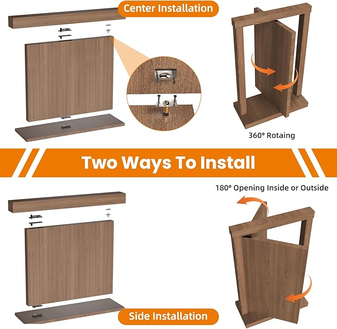 Hidden Door Hinge Pivot Hinge, 570LBS Load-Bearing Heavy Duty Pivot Door - Image 5