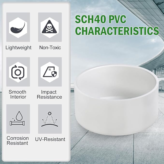 SCH40 PVC Cap 6 Inch - Image 5