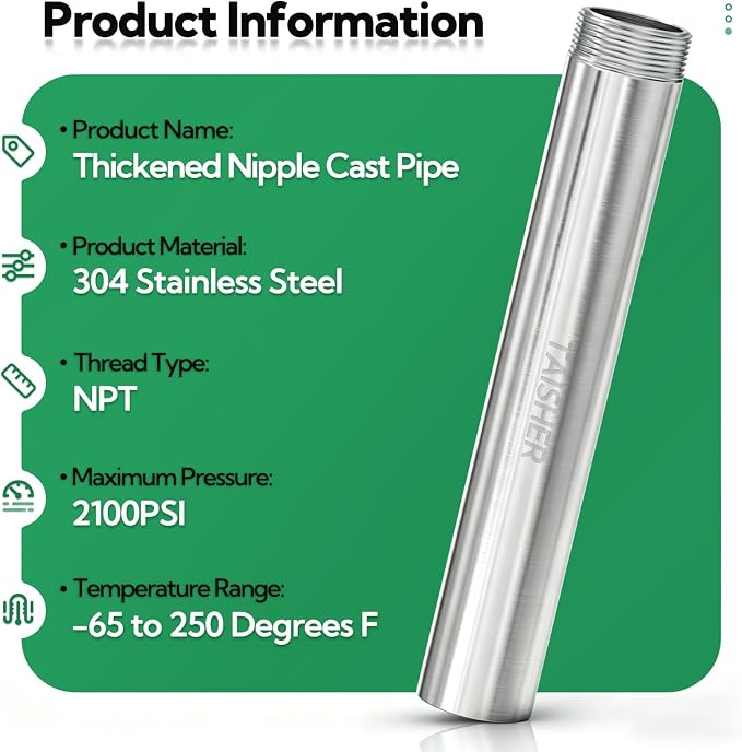 1pcs Thickened Nipple Cast Pipe 3/4" MNPT x 3/4" FNPT - Image 3