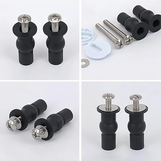 Universal 2PCS Toilet Seat Hinges Screws, Toilet Seat Top Fixing Part, Toilet - Image 4