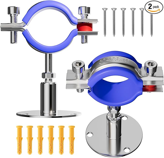 2 Pack Wall Mount Ceiling Mount Pipe Supports Suitable by Unknown