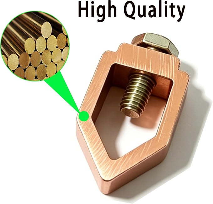 5 Pack 5/8"Copper plating Ground Rod Clamp, Diameter Copper plating Mechanical - Image 3