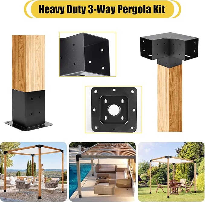 4 Pcs 4"x4" Pergola Brackets - Image 3