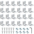 24Pack 4040 Corner Bracket Connector 90Degree Angle Bracket Silver | 40 Series by SeekLiny