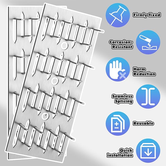 50 Pcs Blulu Impaling Clips Acoustic Panels, Drywall Repair Impaler Push-on - Image 5