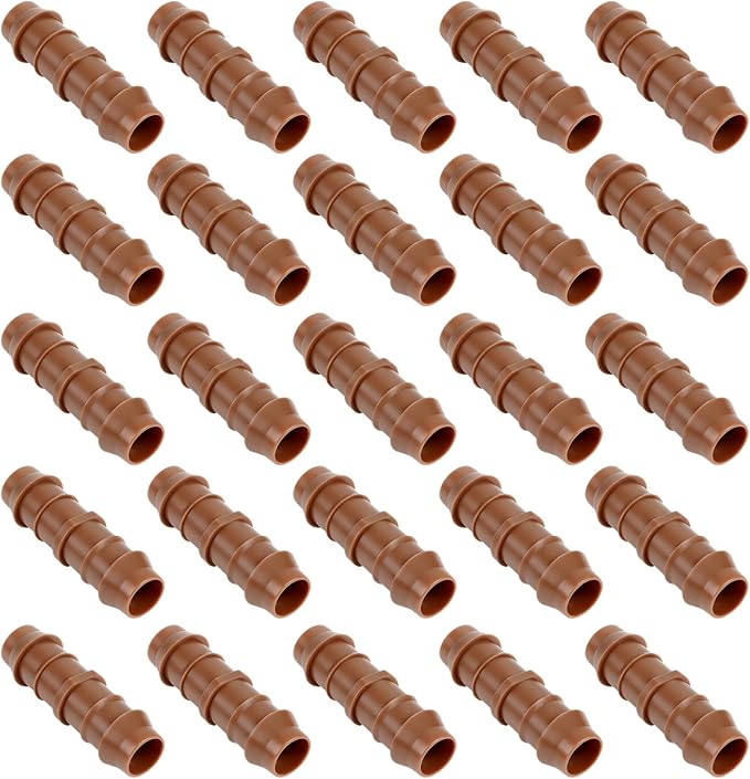 1/2" Drip Irrigation Barbed Coupling Fitting, 25 Pack Drip Irrigation Coupler by Unknown