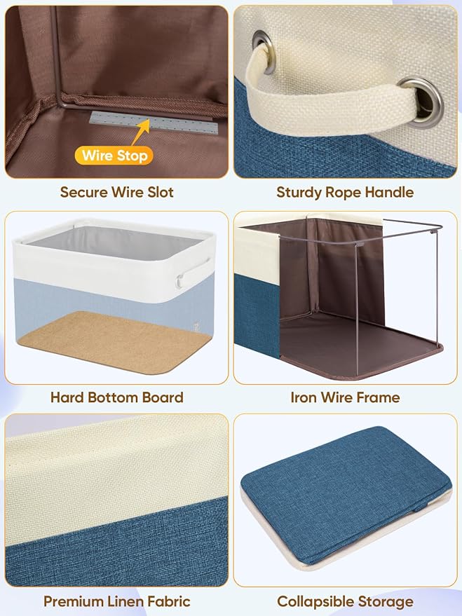 BALEINE 2 Pack Fabric Closet Storage Bins - Image 6