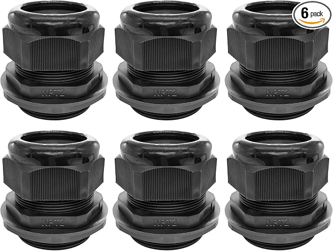 6PCS Cable Glands-PENGLIN 2” NPT Nylon Cable Connector IP68 Waterproof | Good by PENGLIN