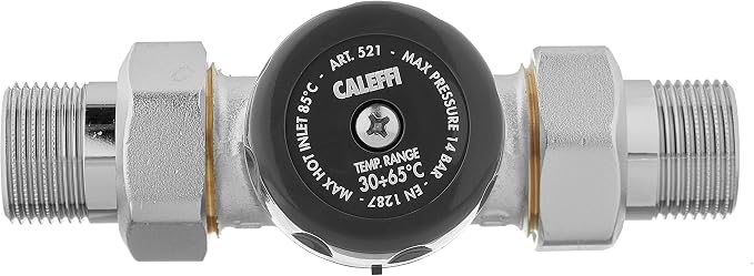 Caleffi 521500 Adjustable Thermostatic Mixing Valve 3/4 Inch 30-65 °C Anti-scale - Image 9