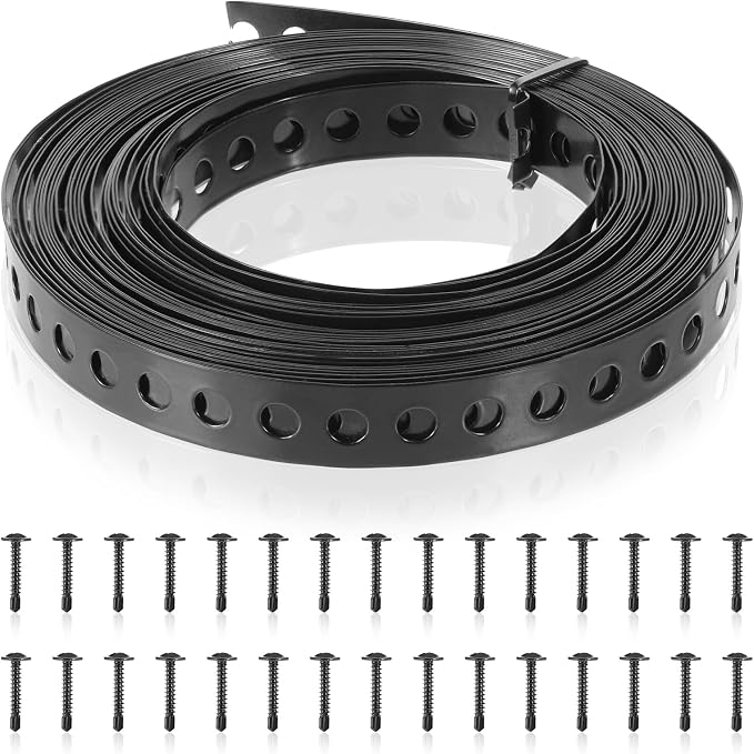 Black Metal Strap with Holes 2/3 Inch × 33 FT 0.6mm Thickness Galvanized Pipe by Unknown