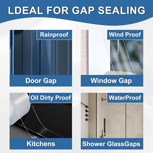 FOURGUN Window Sealing Tape 2IN x 33 FT Draft Isolation No Residue Removable - Image 4