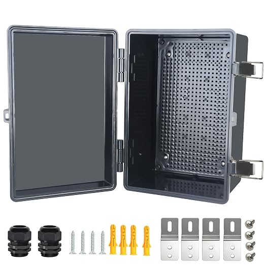 Electrical Junction Box, IP67 Waterproof Outdoor Box ABS Plastic Enclosure by Qukipet