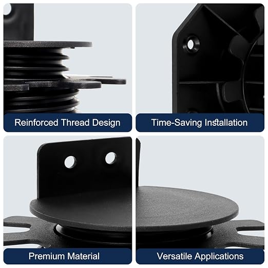 12 Pack Adjustable Deck Support Pedestal, 1-3/16" to 2-3/4" | Heavy Duty Deck - Image 5