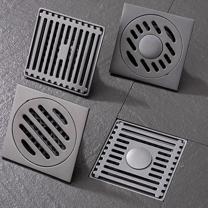 1pc Silver Square Floor Drain 10 * 10cm - Image 2