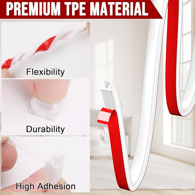 alophoty Door Weather Stripping Door Seal Strip, 0.35"x0.24" | Self-Adhesive - Image 5