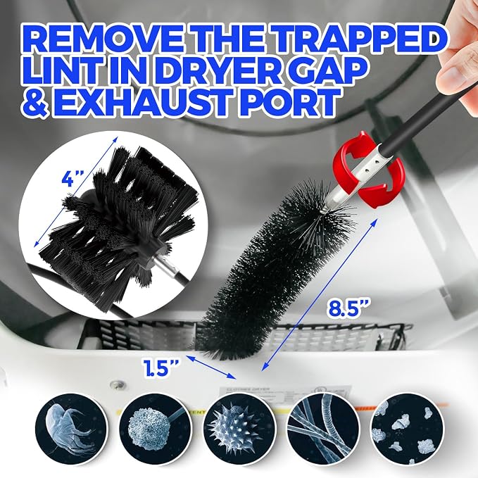 Holikme Dryer Vent Cleaner Kit - 40Ft Flexible Lint Brush - Image 4