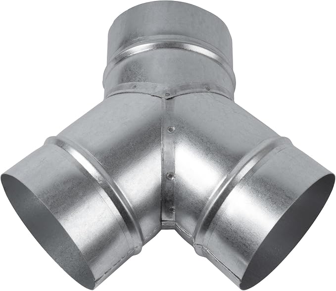 45° Degree Ø4 x 4 x 4 Inch Y Shape Duct Splitter - Image 9