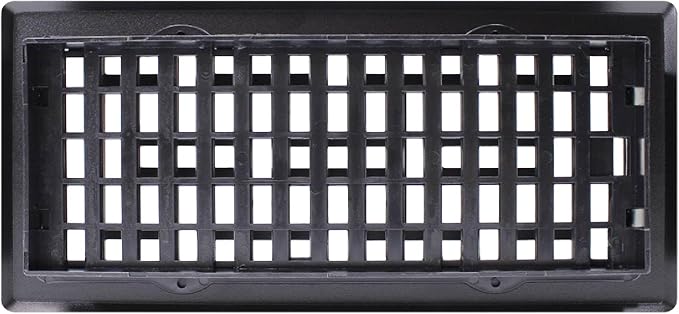 Decor Grates Oriental Floor Register, 4x10 Inches, Textured Black - Image 6