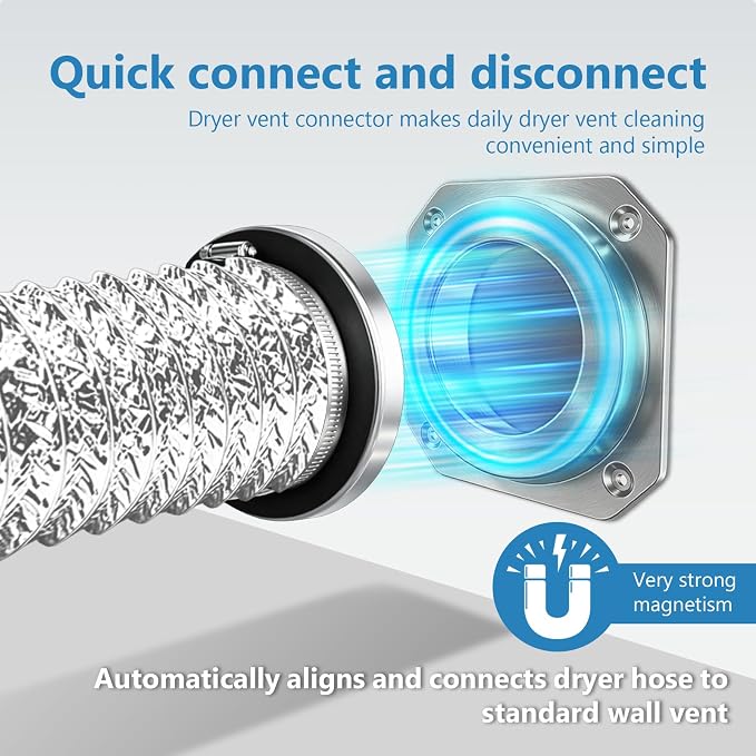 Stainless Steel Magnetic Dryer Vent Coupling Connector Kit, Suitable - Image 3