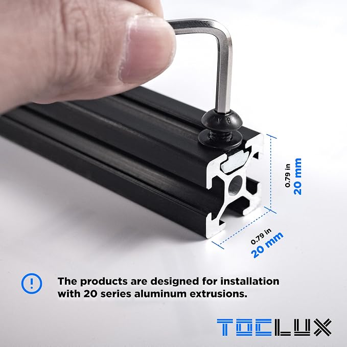 200 pcs 20 Series Aluminum Extrusion Black M5 T-Nut and Screw Kit – Sliding & - Image 3