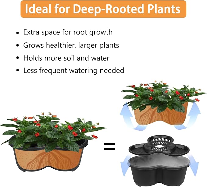 VECELO 7 Tier Vertical Garden Planter, Self Watering Stackable Planters - Image 6