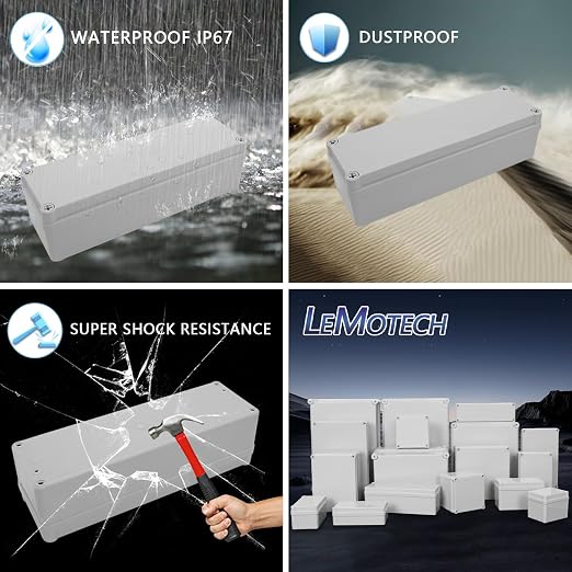 IP67 Waterproof Junction Box ABS Plastic Project Box Dustproof Electrical Box - Image 8