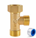 1/2" Brass Tee, Brass 3-Way Shower Diverter Valve | 1/2" Male x 1/2" Male x by XNTONG