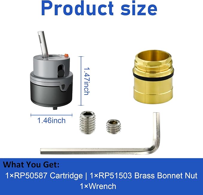 RP50587 Cartridge Replacement for Delta Single Handle Valve Cartridge Kitchen - Image 7