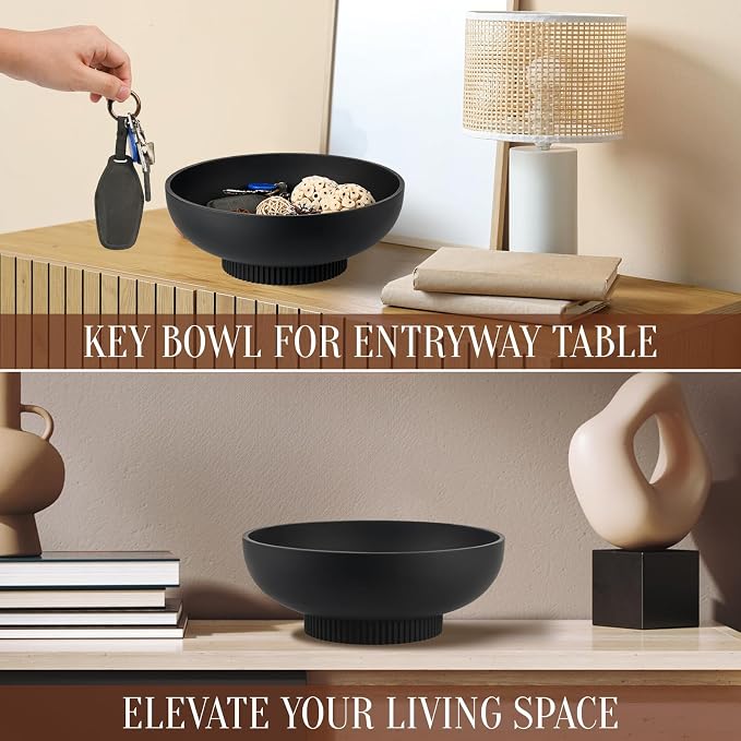 Deobath Large Resin Pedestal Decorative Bowl - Image 5