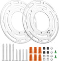 2 Pack Universal Mounting Bracket, 4 Inch Steel Round Light Crossbar, by Armiika