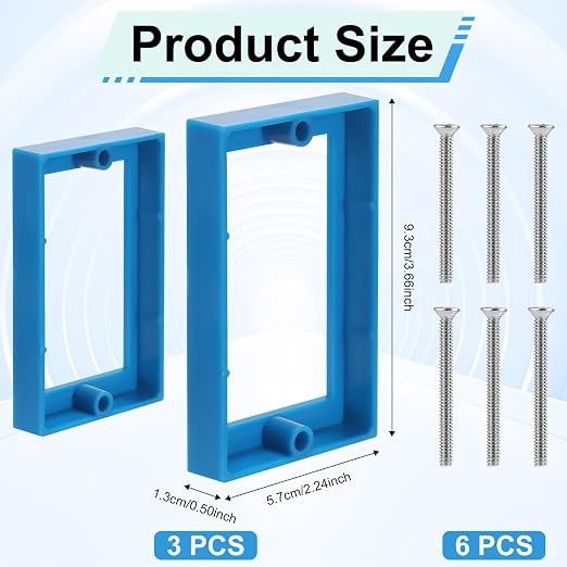 3pcs 1/2" Single Gang Receptacle Outlet Extenders - Image 2