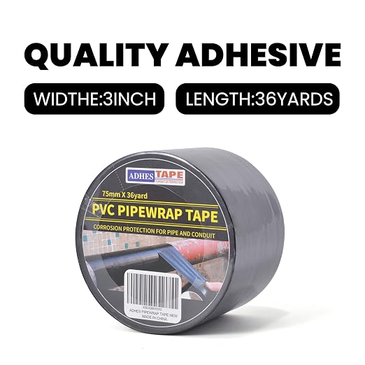 ADHES Corrosion Protection Pipe Tape | PVC Weatherproof Wrap Duct Tape - Image 3