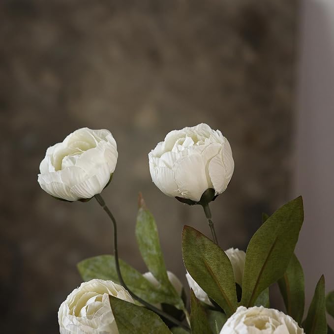 12 Pcs 27" Faux Silk Peony Artificial Flowers Stems - Image 9