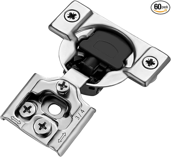Soft Close Hinges for Kitchen Cabinet Hinges, 3/4 Inch Overlay, 60 Pack | 30 by Ravinte