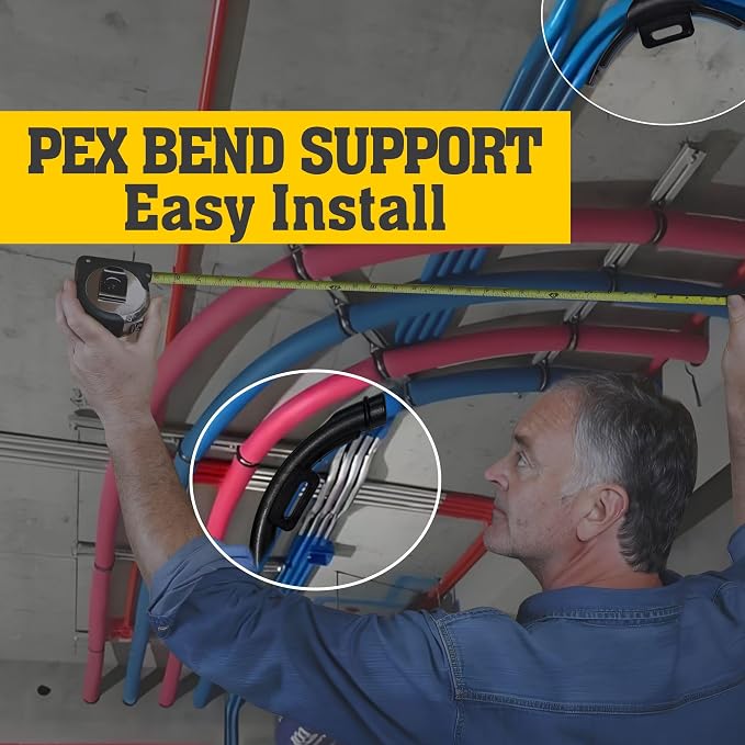 10 Pcs 3/8" - 1/2" Pex 90 Degree Elbow Plastic Tubing Bend Support - Image 6