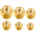 Gisafai 6 Pcs Brass Pipe Caps Compression Cap Stop Valve Sae 45 Degree & Gas by Gisafai