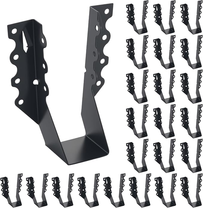 WellMade 2x6 Joist Hanger, Heavy Duty Carbon Steel Black Finish, 24 Pack Wood by WellMade