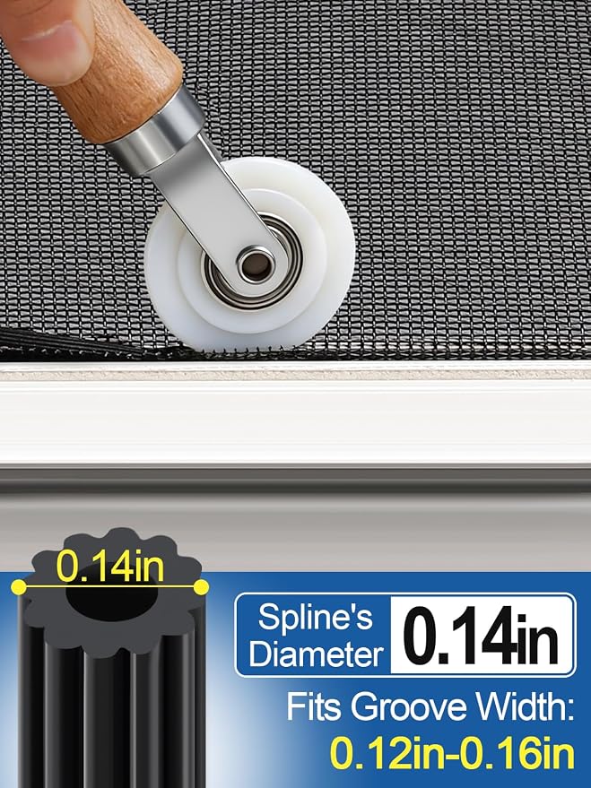 MEWTOGO 3 in 1 Screen Repair Kit, Window Screen Replacement Tools | Including - Image 3