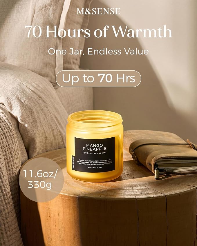 M&SENSE Mango Pineapple Scented Candles - Image 3