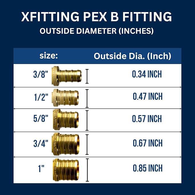 10 Pack XFITTING 1/2" Pex Ball Valve, Pex B Crimp - Image 7