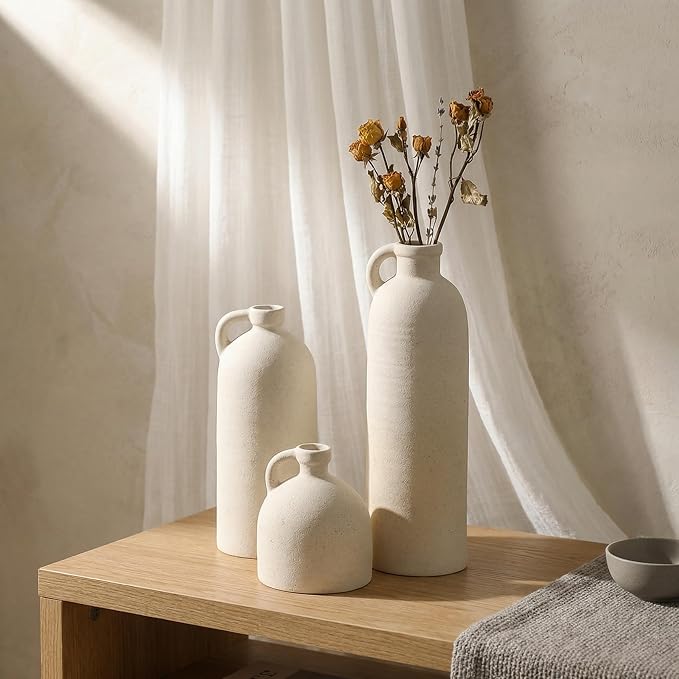 Flower Vase Set of 3, Ceramic Home Decor - Image 7