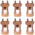 QWORK Grounding Split Bolt Connector, 6 Pack 6-10 AWG Solid Copper Ground Wire by QWORK