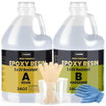 TAKIMO 68OZ 3X UV Resistant Crystal Clear Epoxy Resin Kit, 1:1 High Gloss | by TAKIMO