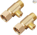 Lead-Free Brass 2 PCS 3/8 x 1/4" Angle Stop Add-A-Tee Compression Tee Valve | by LitOrange