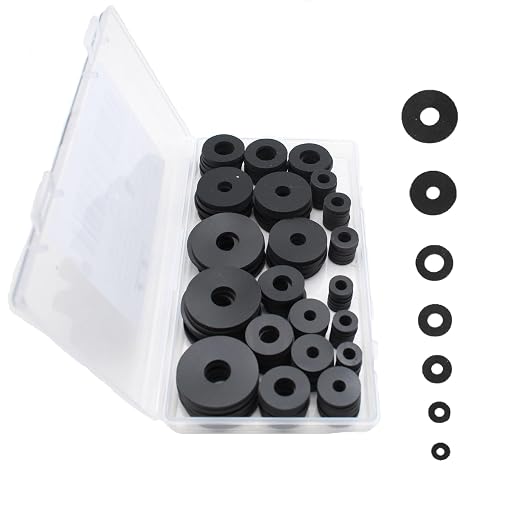 140 Pieces 7 Size Black Flat Rubber Gasket Assortment Kit, Heavy Duty Rubber by SMARTSAILS